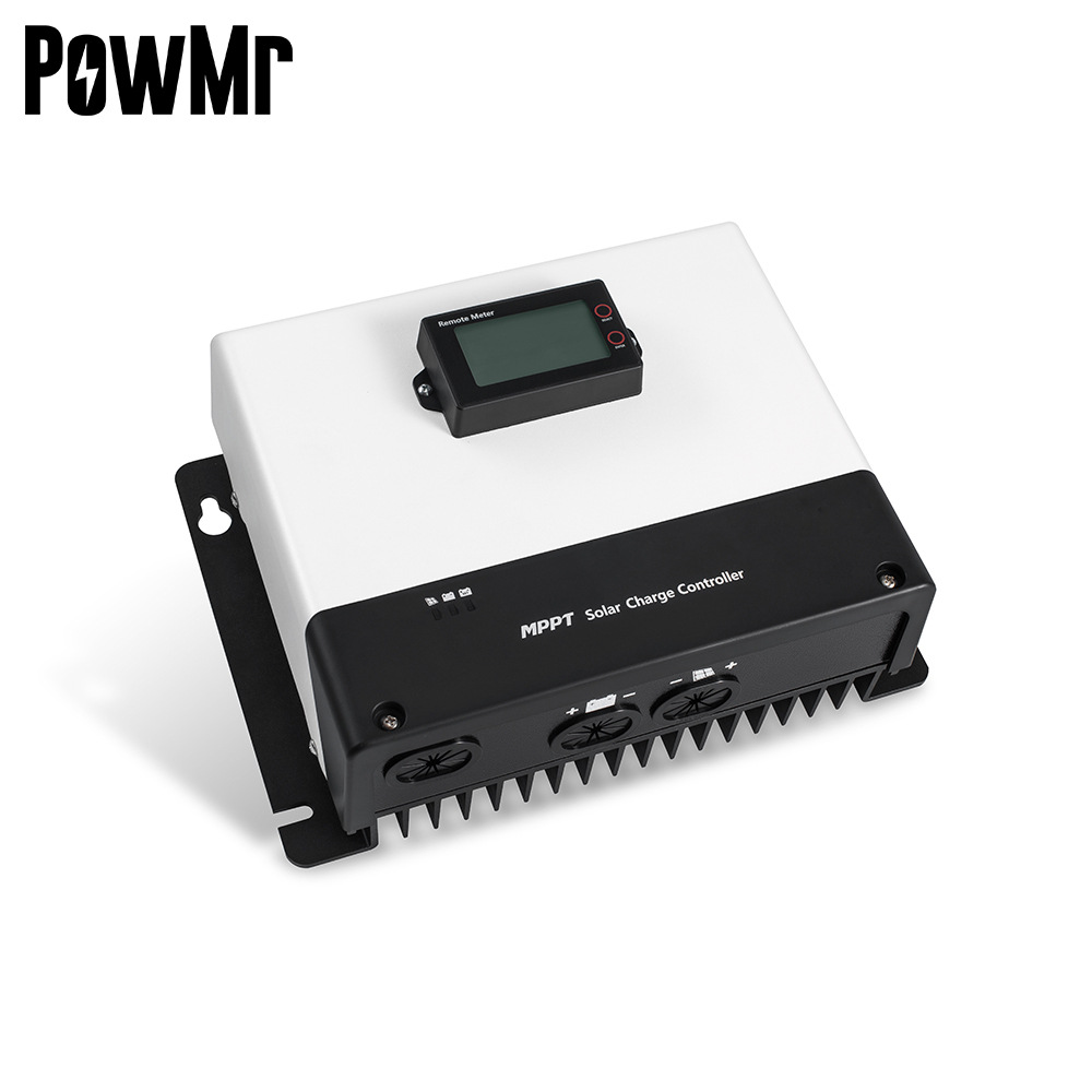 PowMr 100A MPPT太阳能控制器,带有可编程LCD, 适用于12V/24V/36V/48V铅酸和锂电池