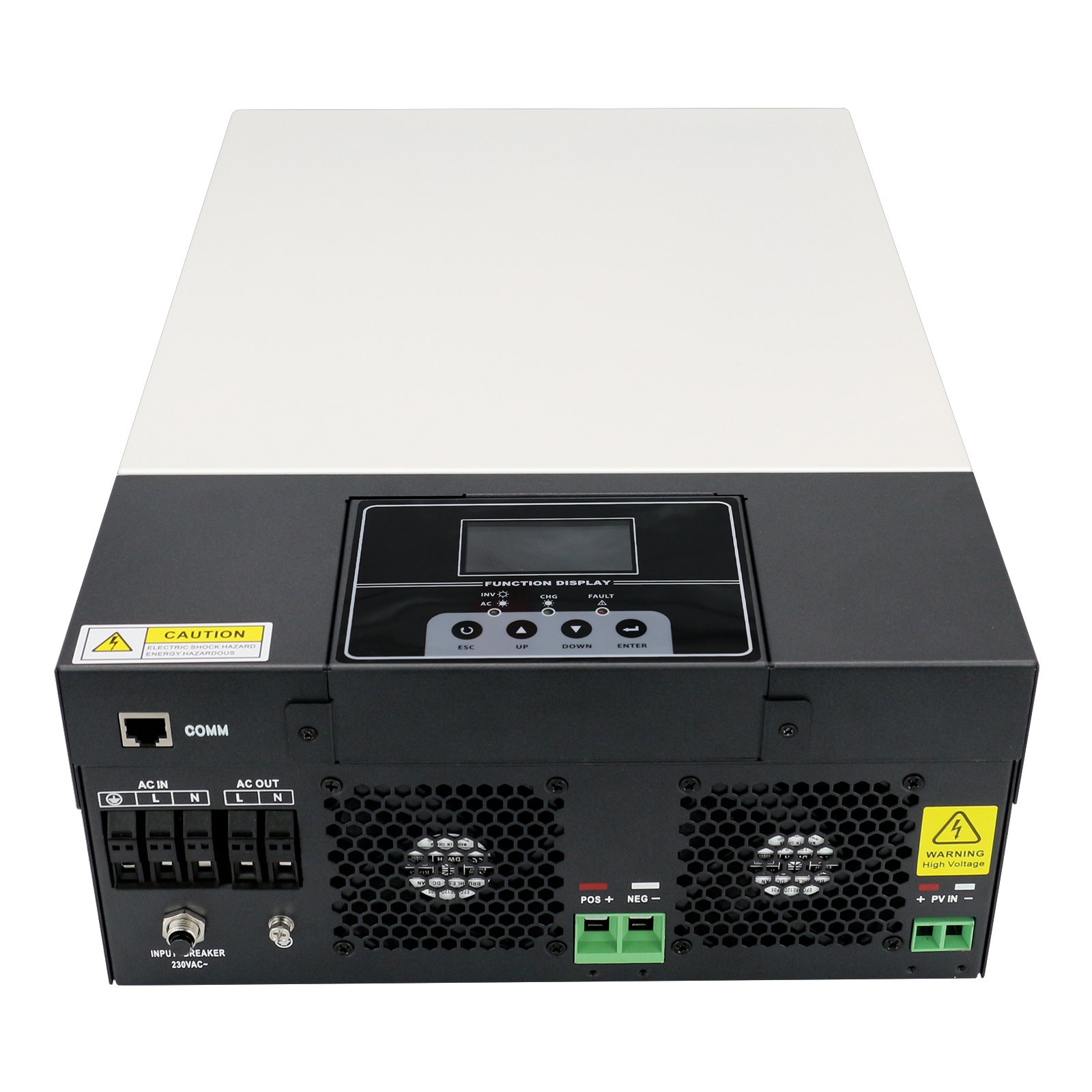 PowMr 3500W 5500W 24/48V 220Vac内置100A MPPT太阳能混合逆变器可无电池启动