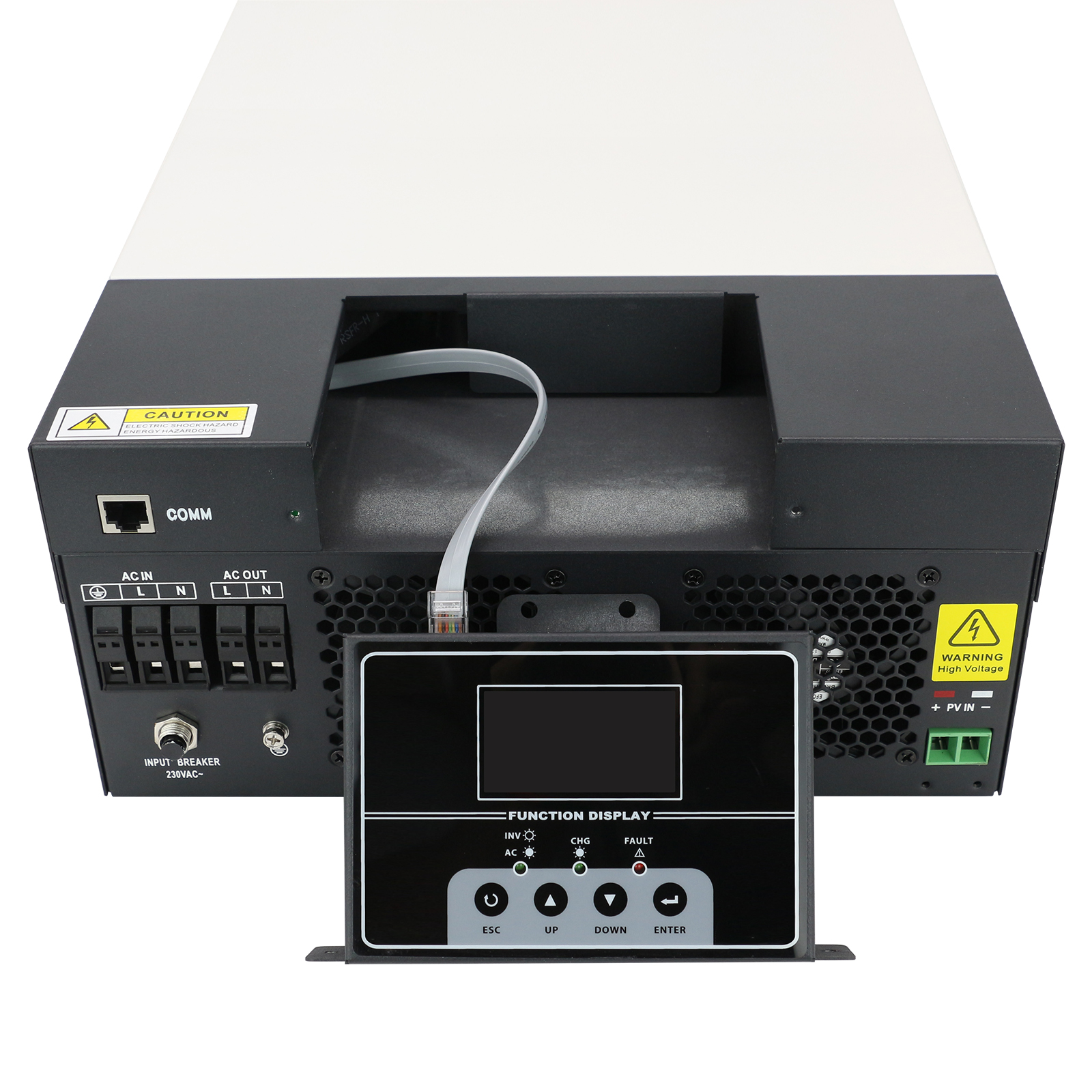PowMr 3500W 5500W 24/48V 220Vac内置100A MPPT太阳能混合逆变器可无电池启动